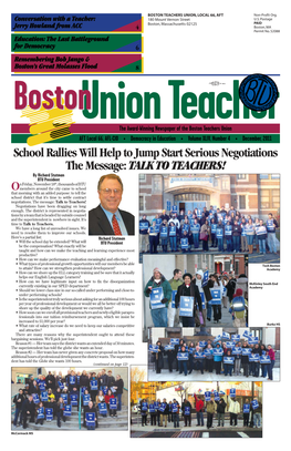 School Rallies Will Help to Jump Start Serious Negotiations the Message