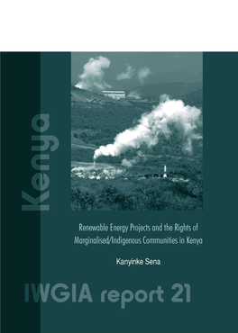 Renewable Energy Projects and the Rights of Marginalised/Indigenous Communities in Kenya