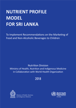 Nutrient Profile Model for Sri Lanka