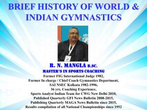 Brief History of World & Indian Gymnastics