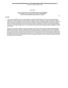 Harmonized Tariff Schedule of the United States (2021) Preliminary Revision 3 Annotated for Statistical Reporting Purposes