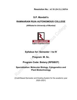 Botany (RPSBOT)