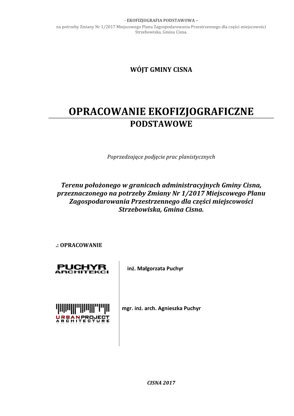 Opracowanie Ekofizjograficzne Podstawowe