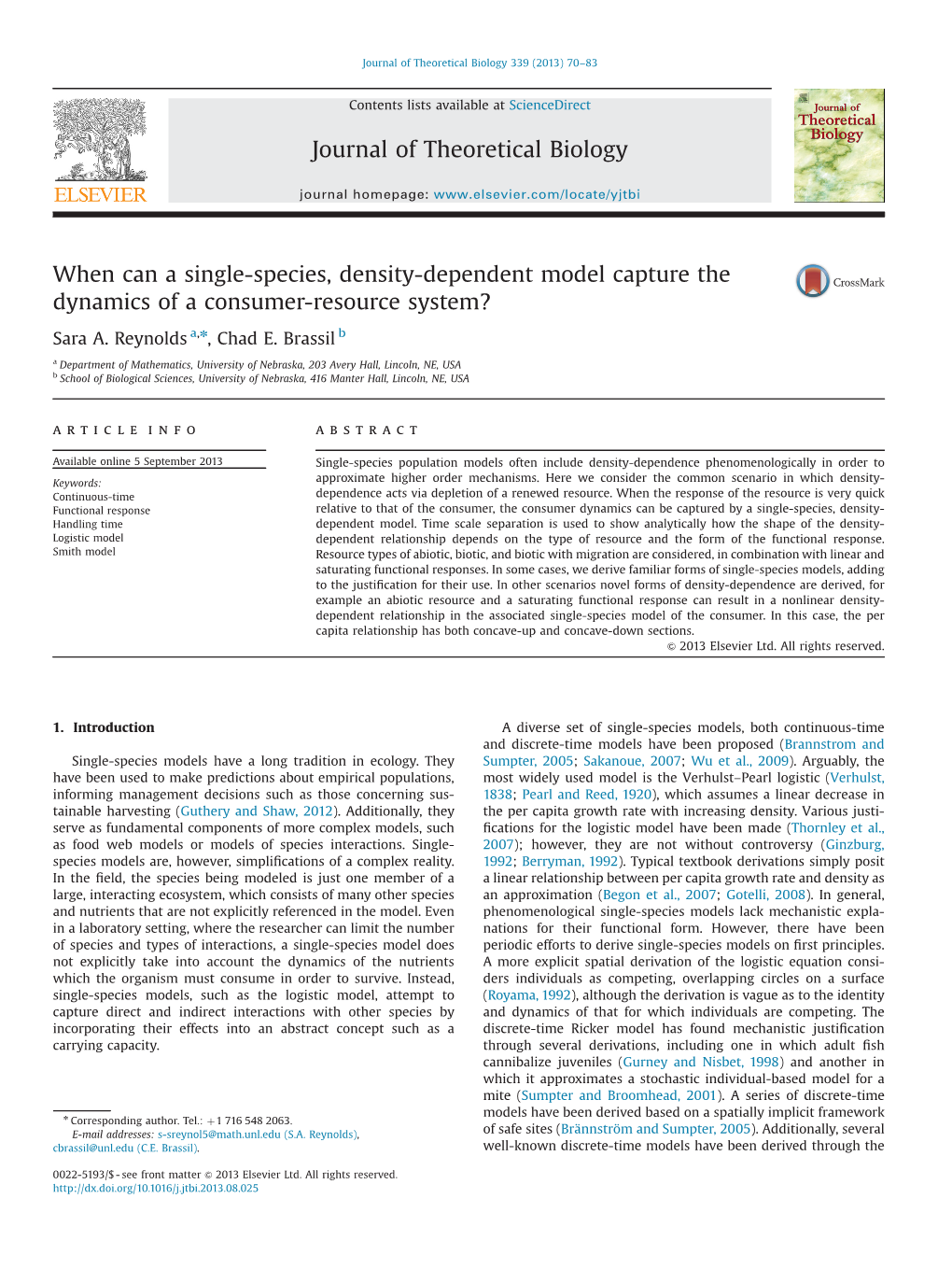 When Can a Single-Species, Density-Dependent Model Capture the Dynamics of a Consumer-Resource System?