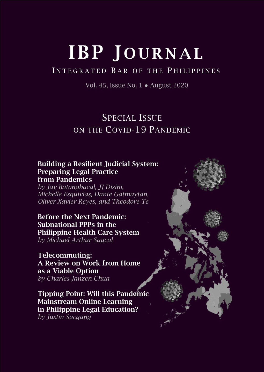 IBP Journal (2020, Vol. 45, Issue No. 1)