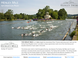 Henley Mile Information Pack