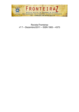 Revista Fronteiraz Nº 7 – Dezembro/2011 – ISSN 1983 – 4373