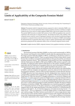 Limits of Applicability of the Composite Fermion Model