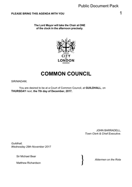 (Public Pack)Agenda Document for Court of Common Council, 07/12