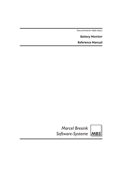 Battery Monitor Reference Manual Ii