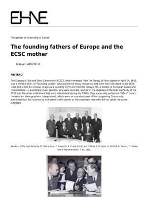 The Founding Fathers of Europe and the ECSC Mother