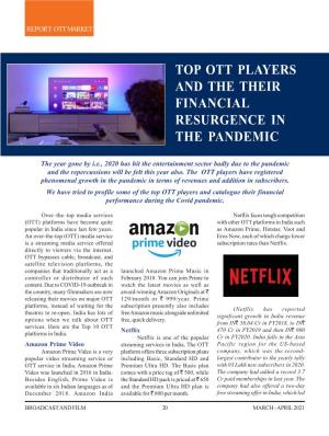 Top Ott Players and the Their Financial Resurgence in the Pandemic