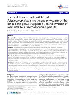 The Evolutionary Host Switches of Polychromophilus: a Multi-Gene