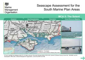 Seascape Assessment for the South Marine Plan Areas