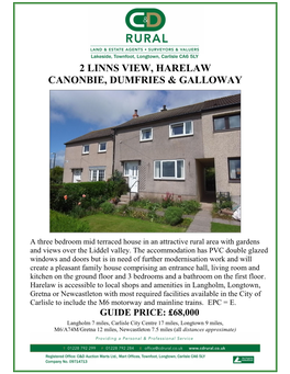 2 Linns View, Harelaw Canonbie, Dumfries & Galloway