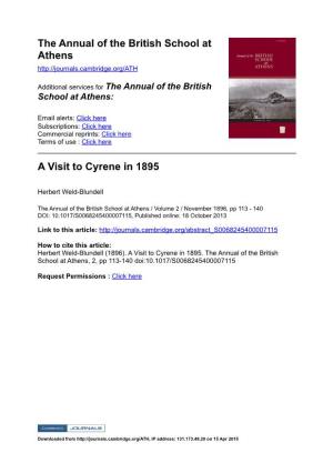 The Annual of the British School at Athens A