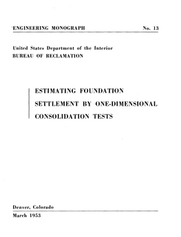 Estimating Foundation Settlement by One-Dimensional Consolidation Tests