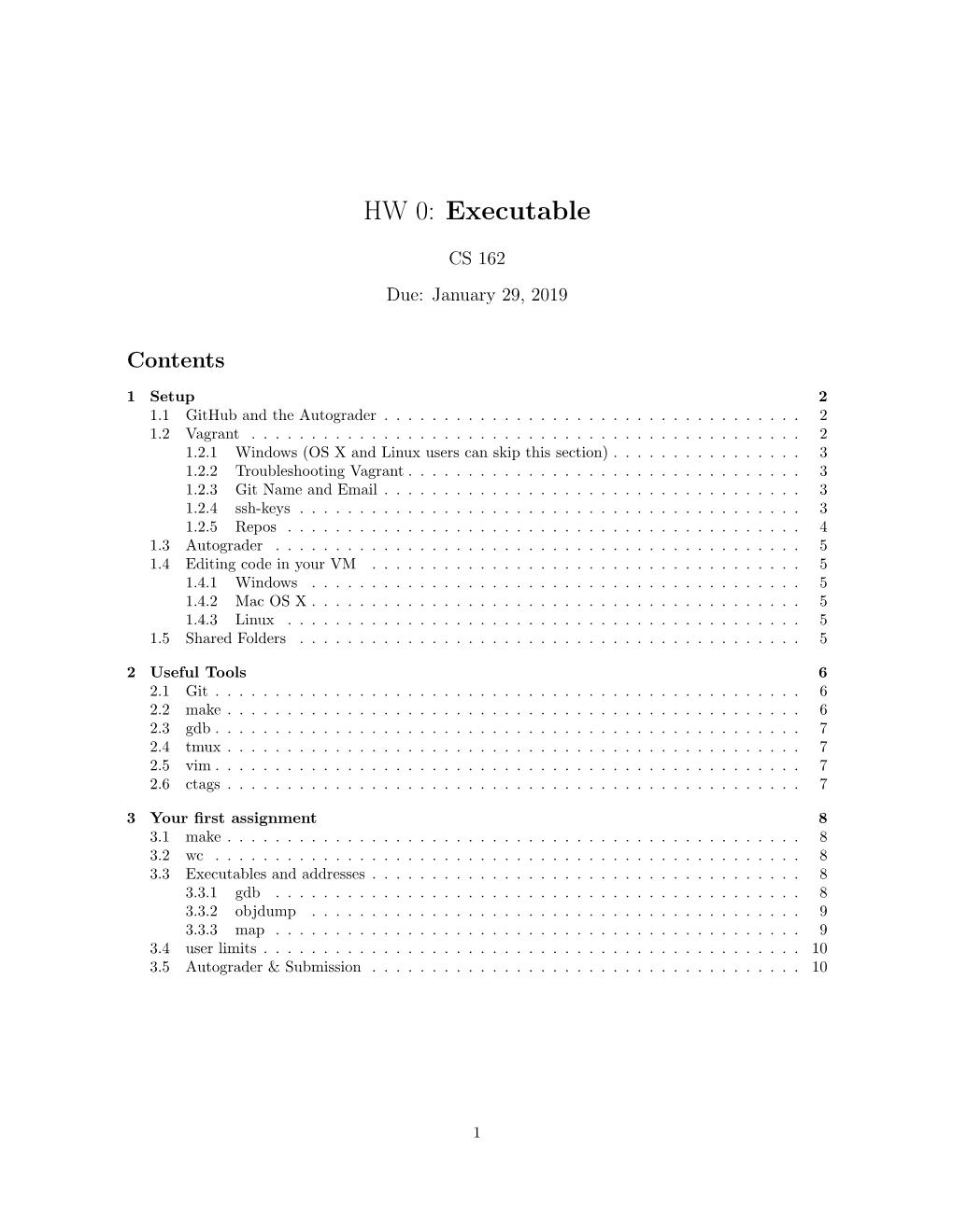 HW 0: Executable