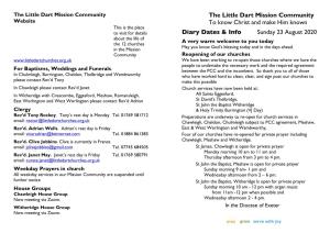 The Little Dart Mission Community to Know Christ and Make Him Known
