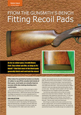 Fitting Recoil Pads