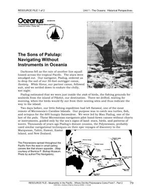 The Sons of Palulap: Navigating Without Instruments in Oceania