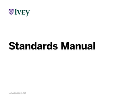 Standards Manual