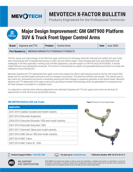 GM GMT900 SUV & Truck Front Upper Control Arms