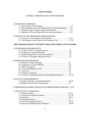 Ii Table of Contents GENERAL INTRODUCTION to THE
