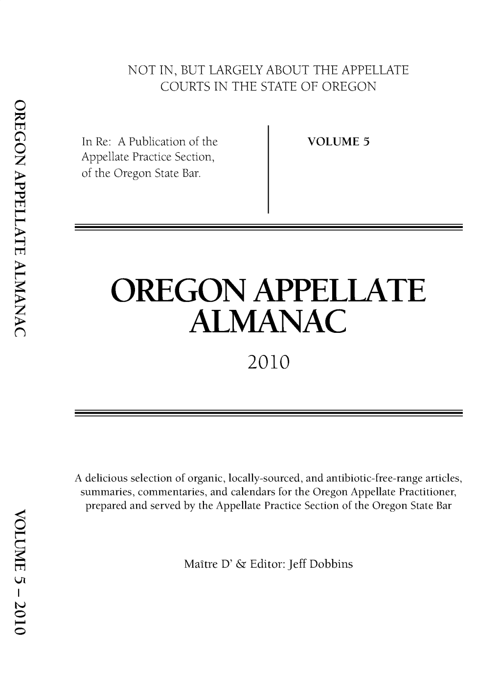 Oregon Appellate Almanac 2010