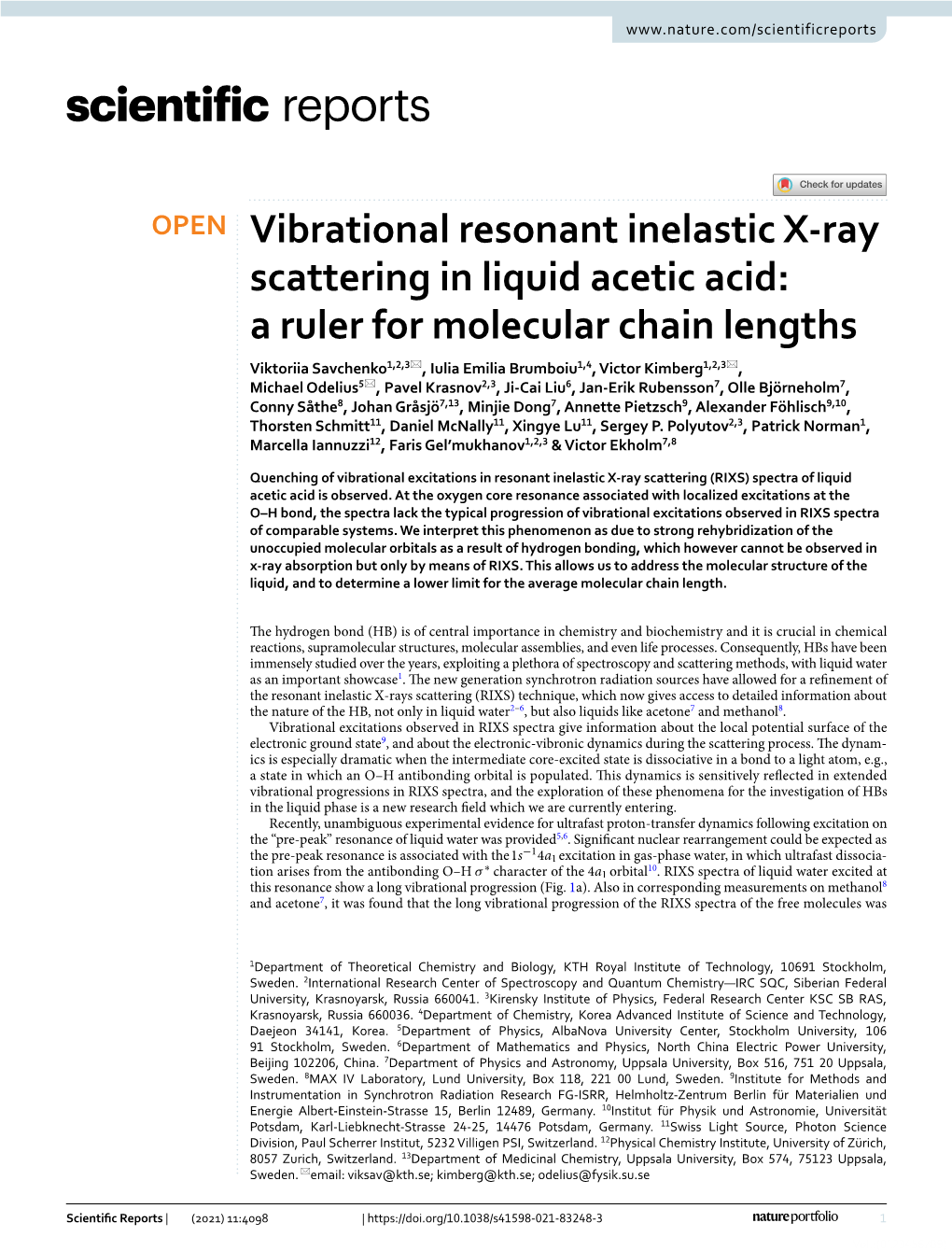 Vibrational Resonant Inelastic X-Ray Scattering in Liquid Acetic Acid