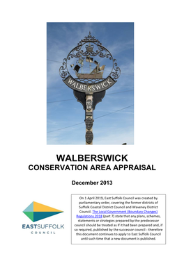 Walberswick Conservation Area Appraisal