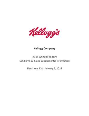 Kellogg Company 2015 Annual Report