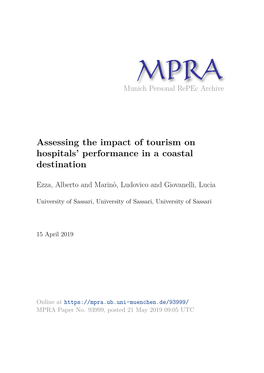 Assessing the Impact of Tourism on Hospitals' Performance in a Coastal