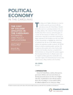 Political Economy in the Carolinas