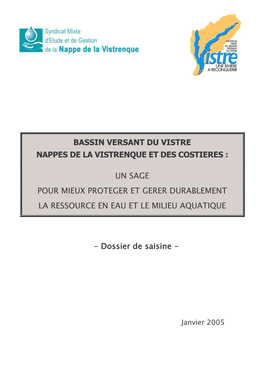 Dossier Saisine SAGE Vistre