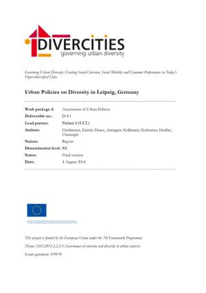 Urban Policies on Diversity in Leipzig
