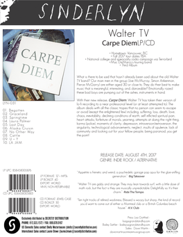 Walter TV Carpe Diemlp/CD
