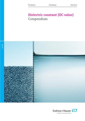 Dielectric Constant (DC Value) Compendium Level 2 DC Compendium