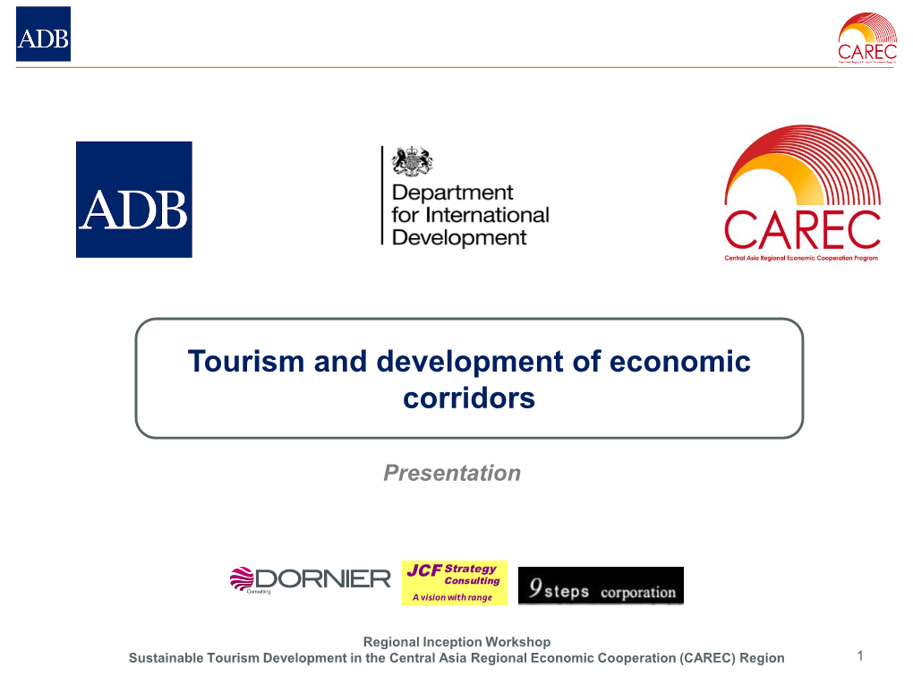 Session 3B: Tourism and Development of Economic Corridors