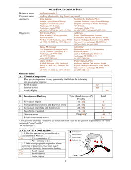 Plant Invasiveness Assessment System For