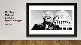 Dr. Mary Mcleod Bethune Statuary Project