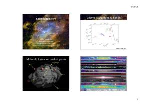 Cosmochemistry Cosmic Background Radia On
