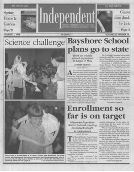Science Challenge Bayshore School Plans Go to State Enrollm Ent So Far Is on Target