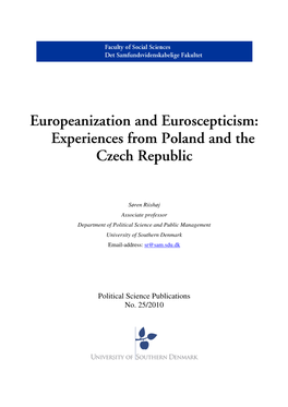 Europeanization and Euroscepticism: Xperiences from Poland and The