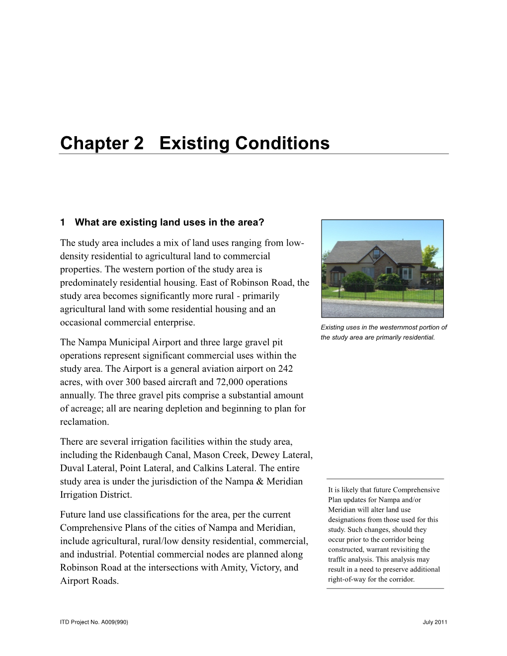 Chapter 2 Existing Conditions