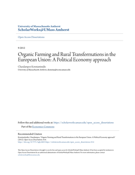 Organic Farming and Rural Transformations in the European