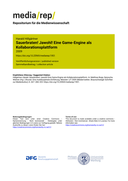 Eine Game-Engine Als Kollaborationsplattform 2009