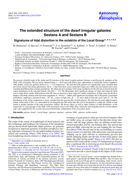 The Extended Structure of the Dwarf Irregular Galaxies Sextans a and Sextans B Signatures of Tidal Distortion in the Outskirts of the Local Group?,??,???