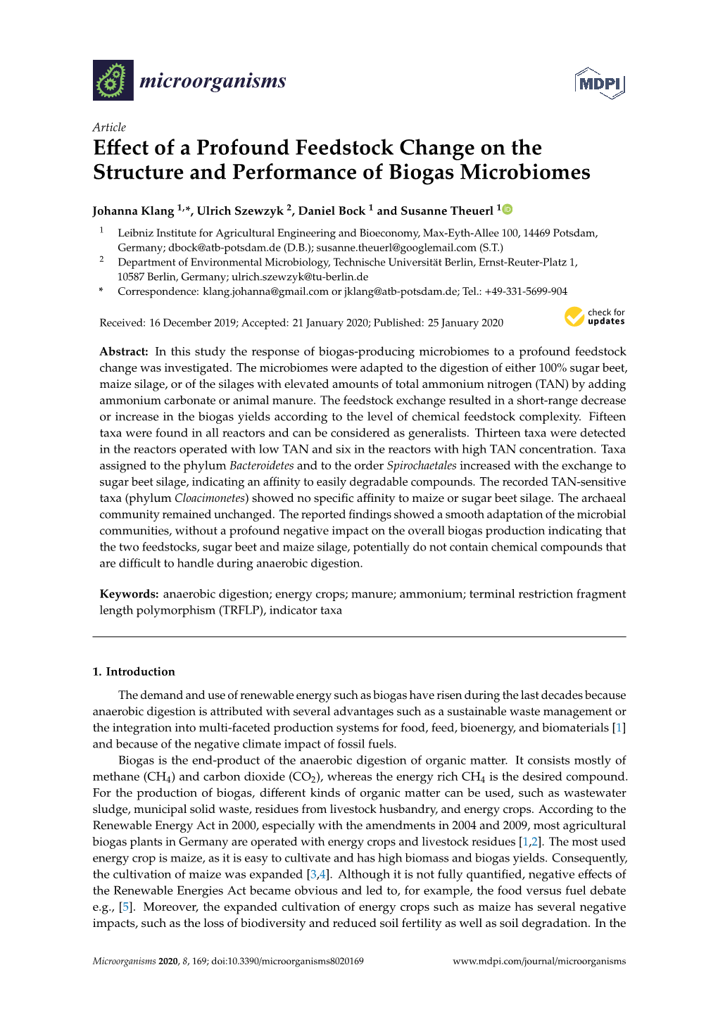 Effect of a Profound Feedstock Change on the Structure And