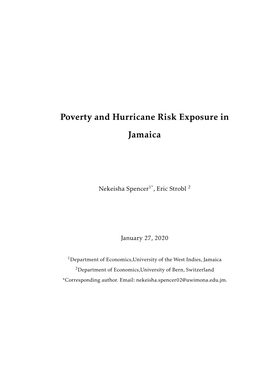 Poverty and Hurricane Risk Exposure in Jamaica